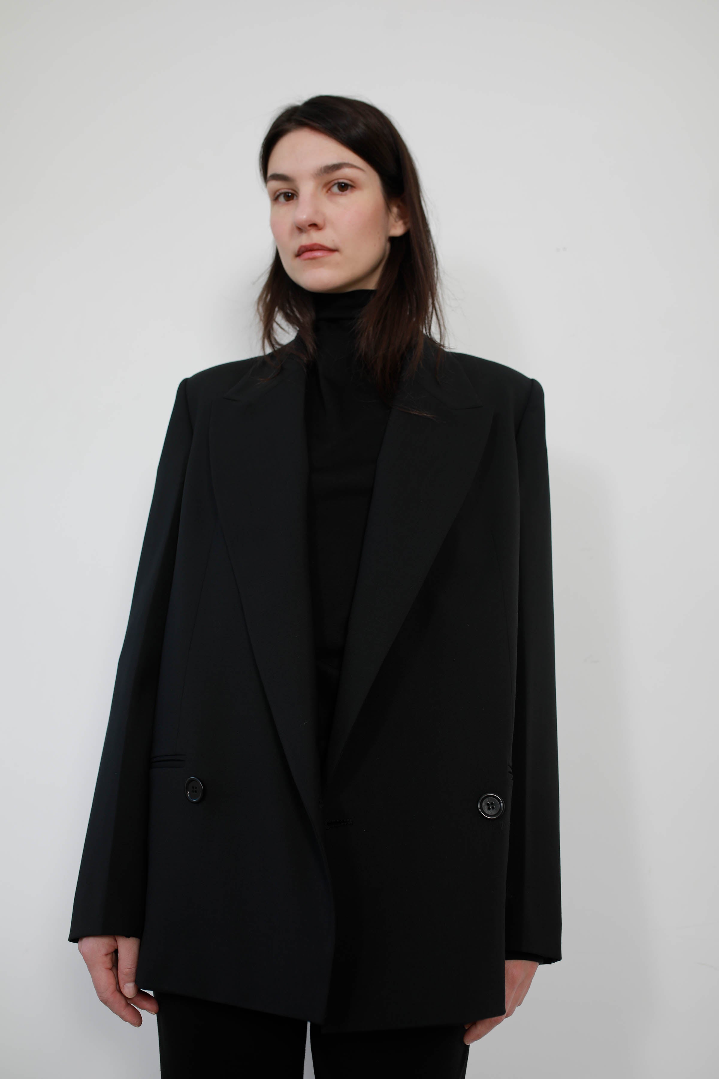 CHAQUETA SASTRE EN LANA NEGRA