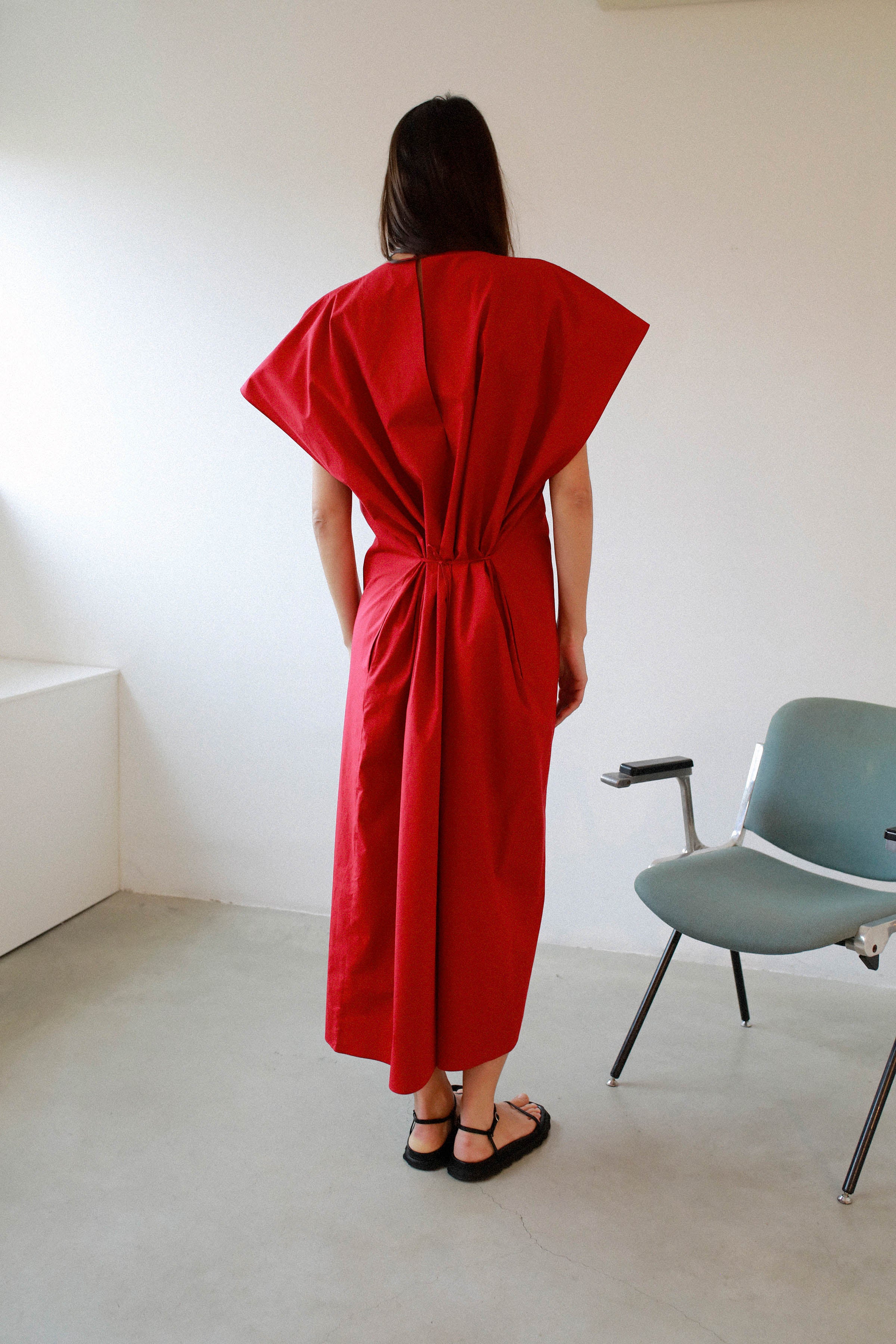 Dress with gathered volume