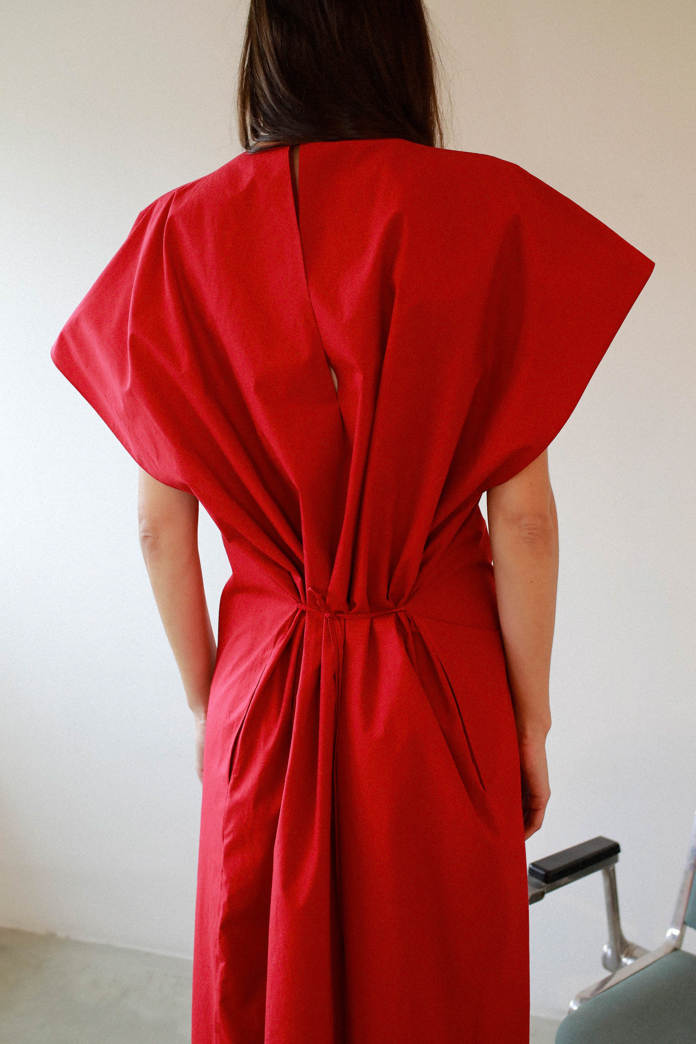 Dress with gathered volume