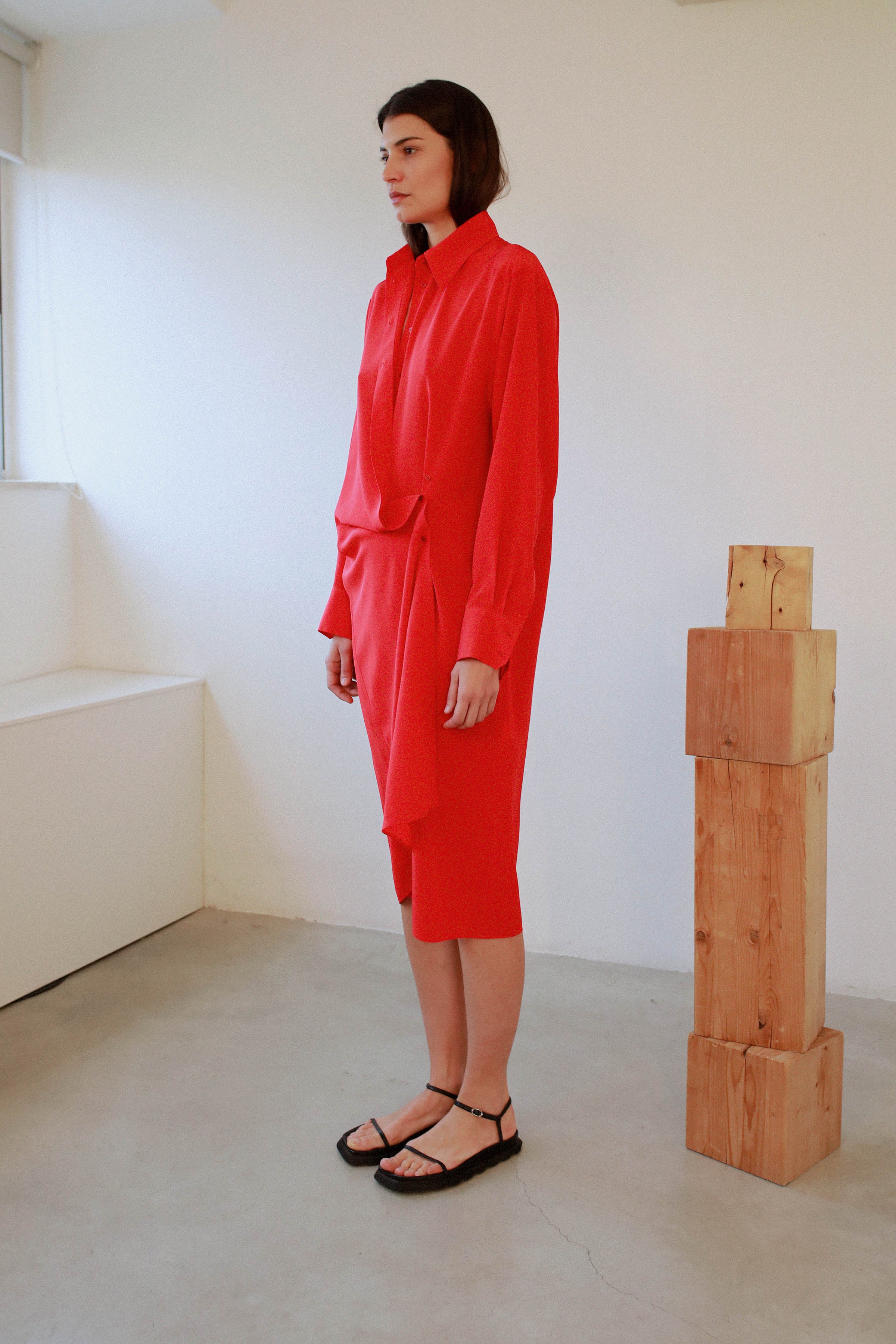 VESTIDO CAMISERO SEDA