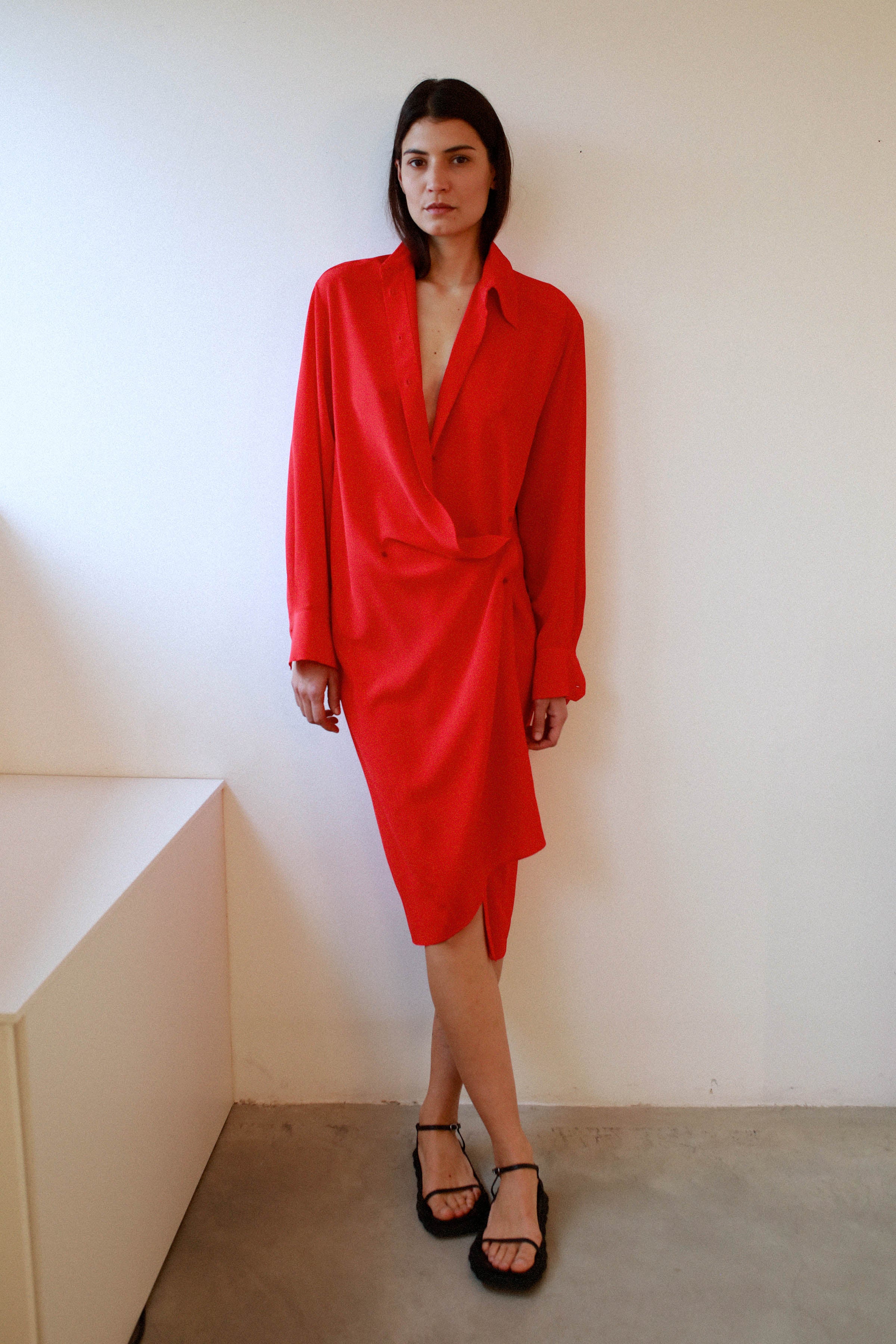 VESTIDO CAMISERO SEDA