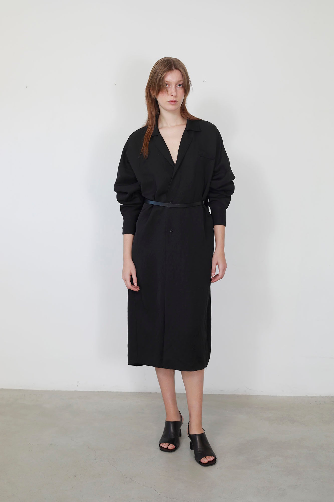 BLACK JAPANESE VOLUME DRESS