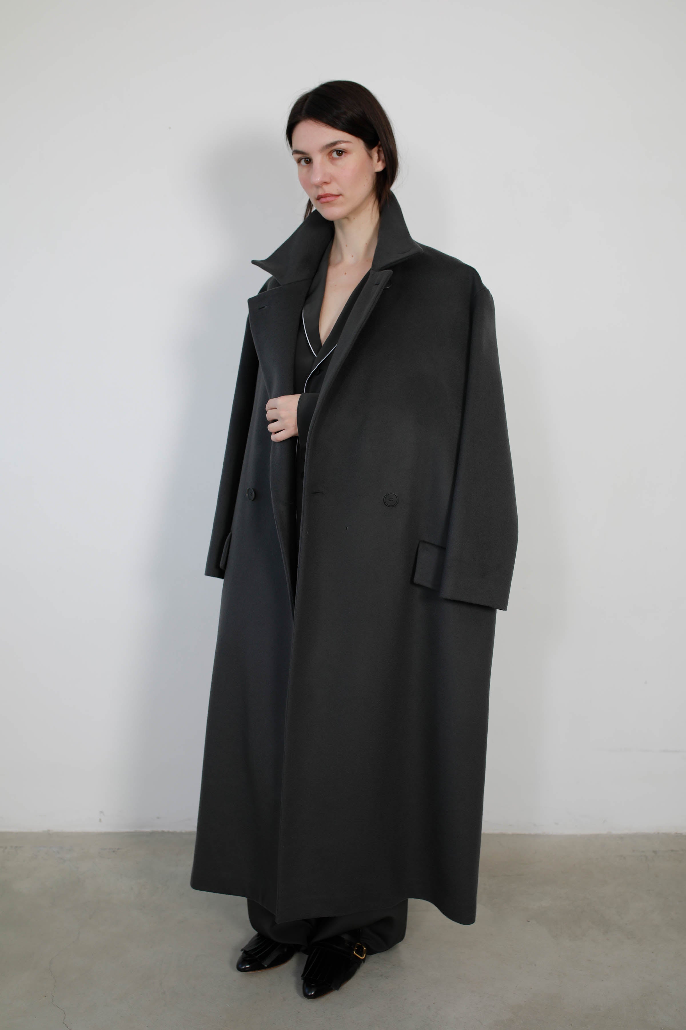 ABRIGO LANA & CASHMERE GRIS