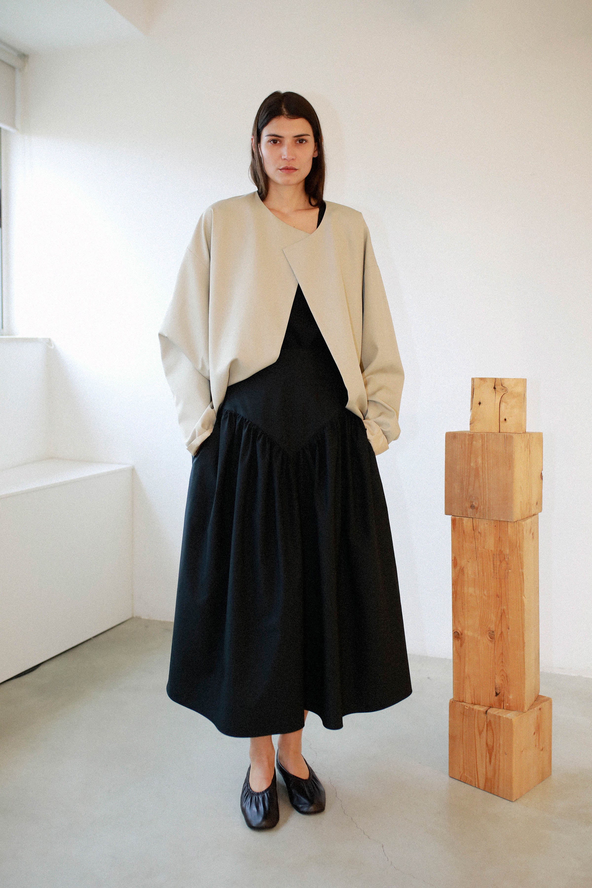 JACKET WITH DETACHABLE COLLAR