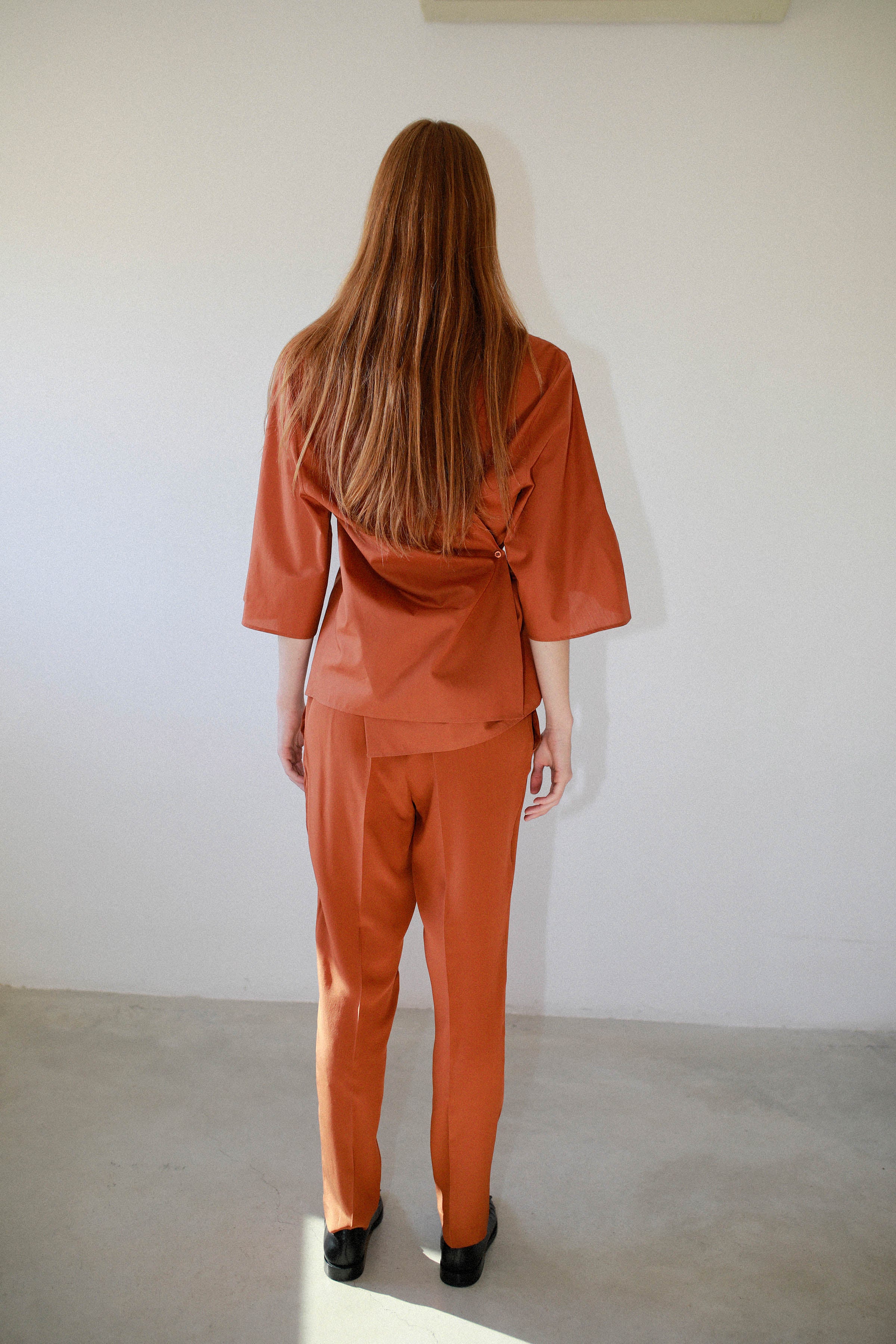 PANTALON DE SEDA TERRACOTA