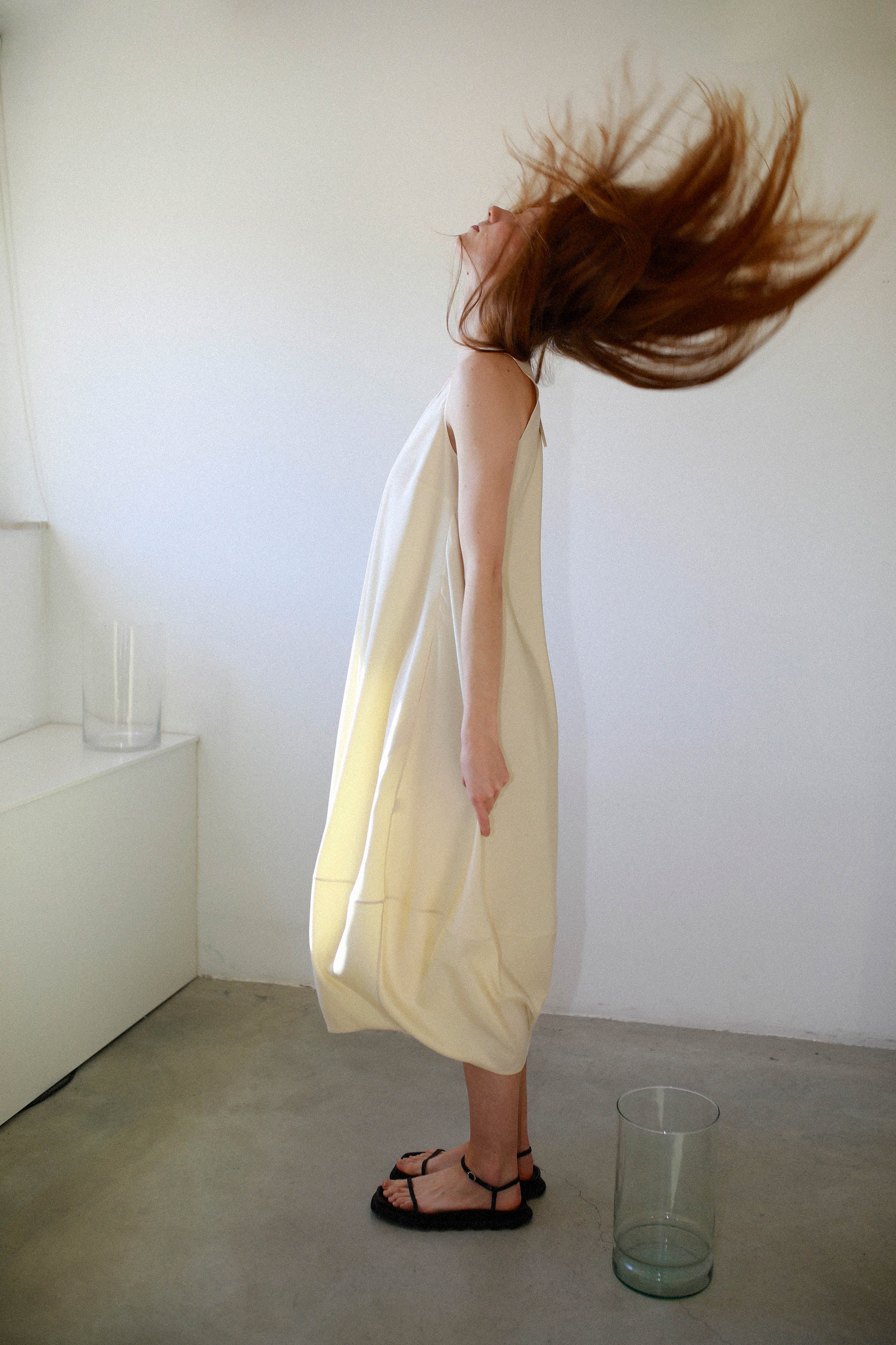 ANKLE-LENGTH BALLOON DRESS