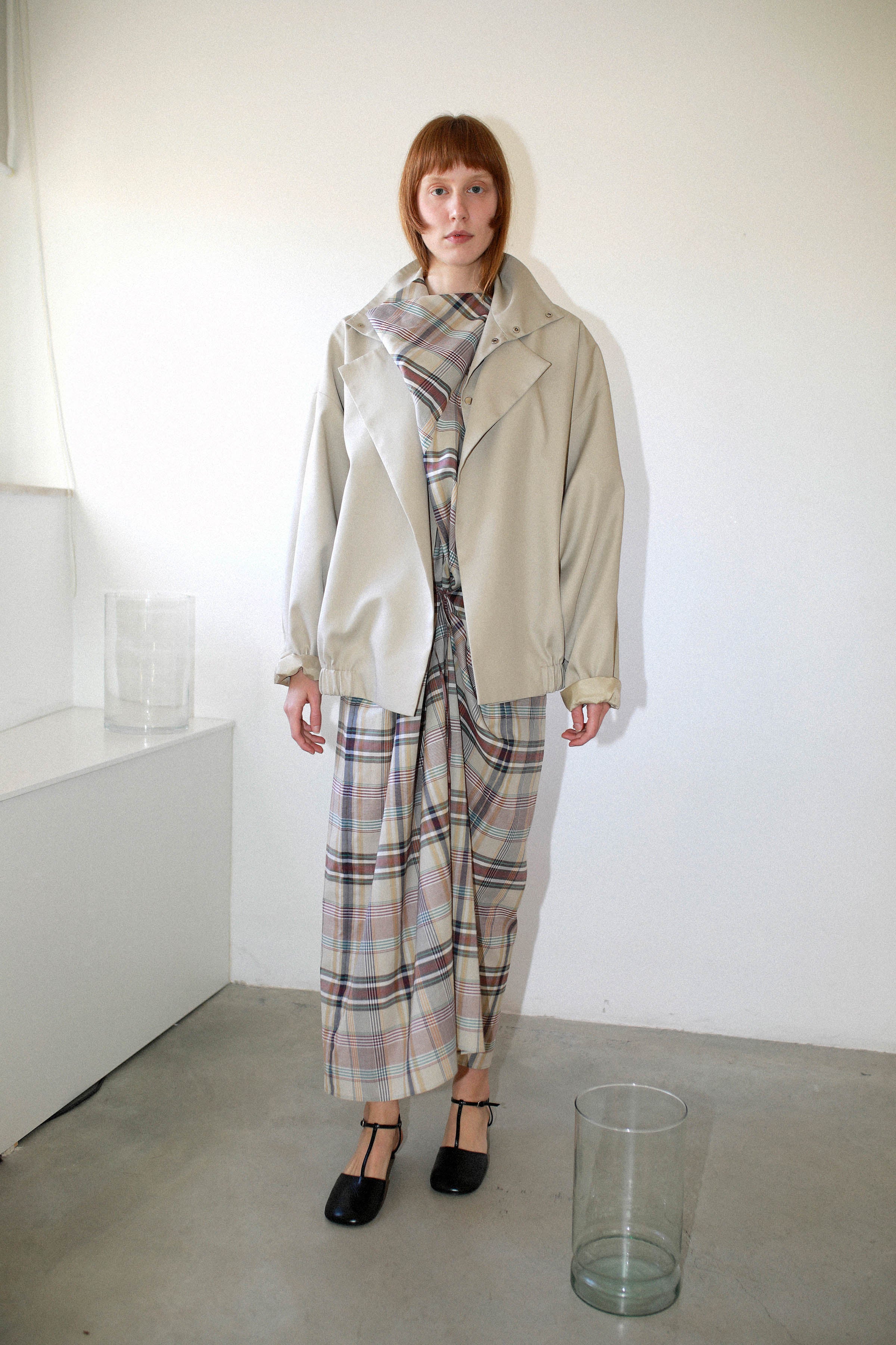 Dress with gathered volume