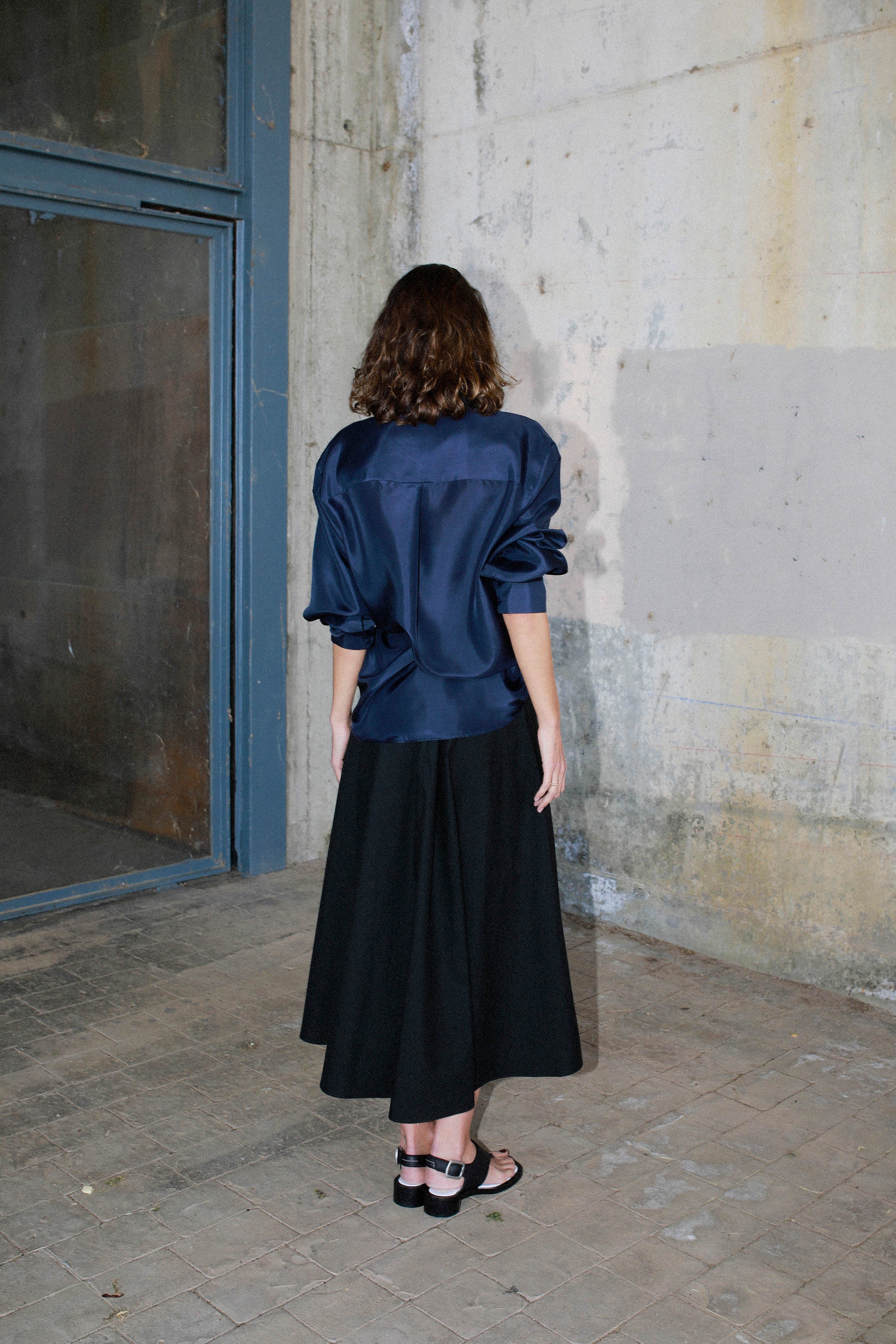 MULTI-POSITION SILK SHIRT