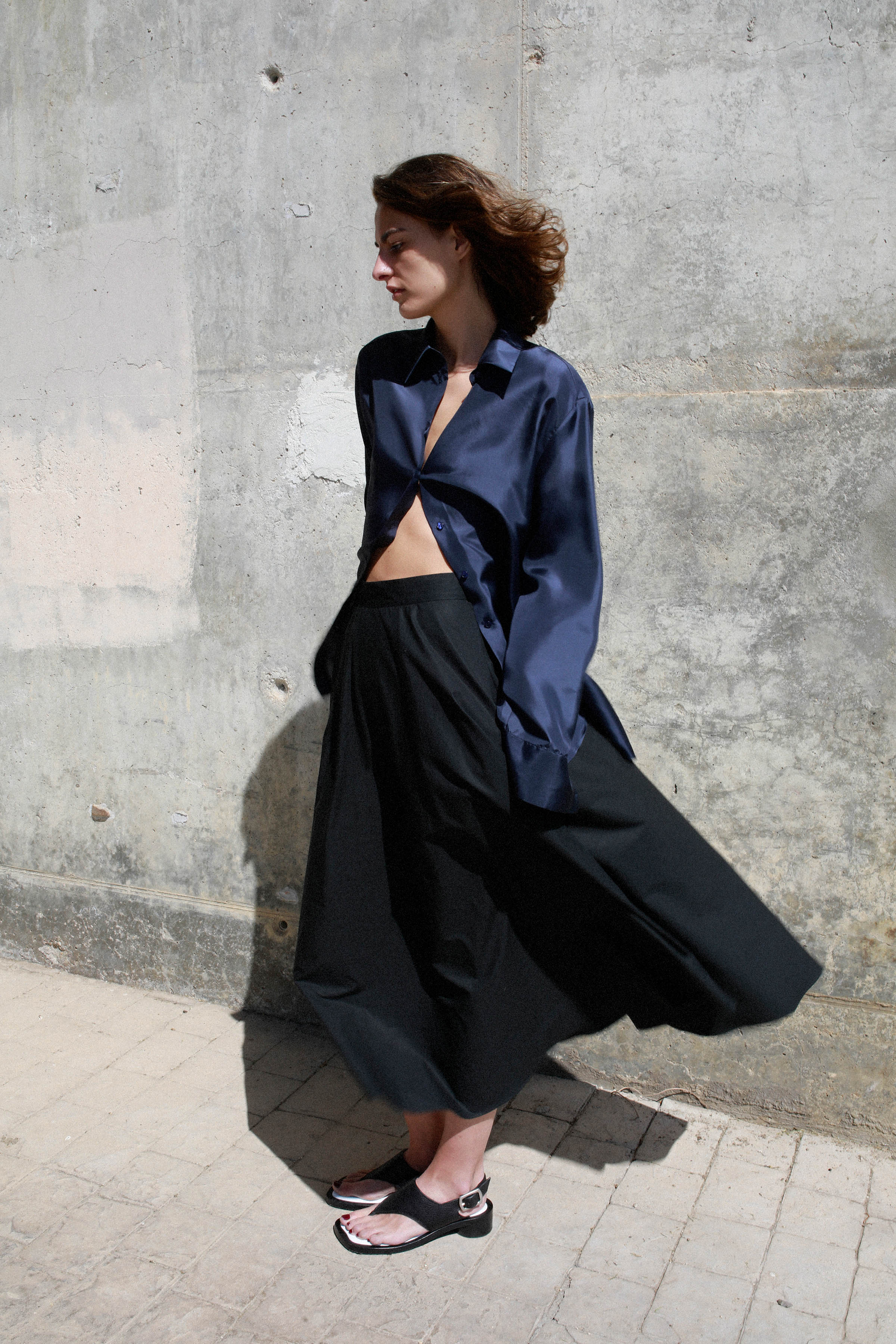 MULTI-POSITION SILK SHIRT