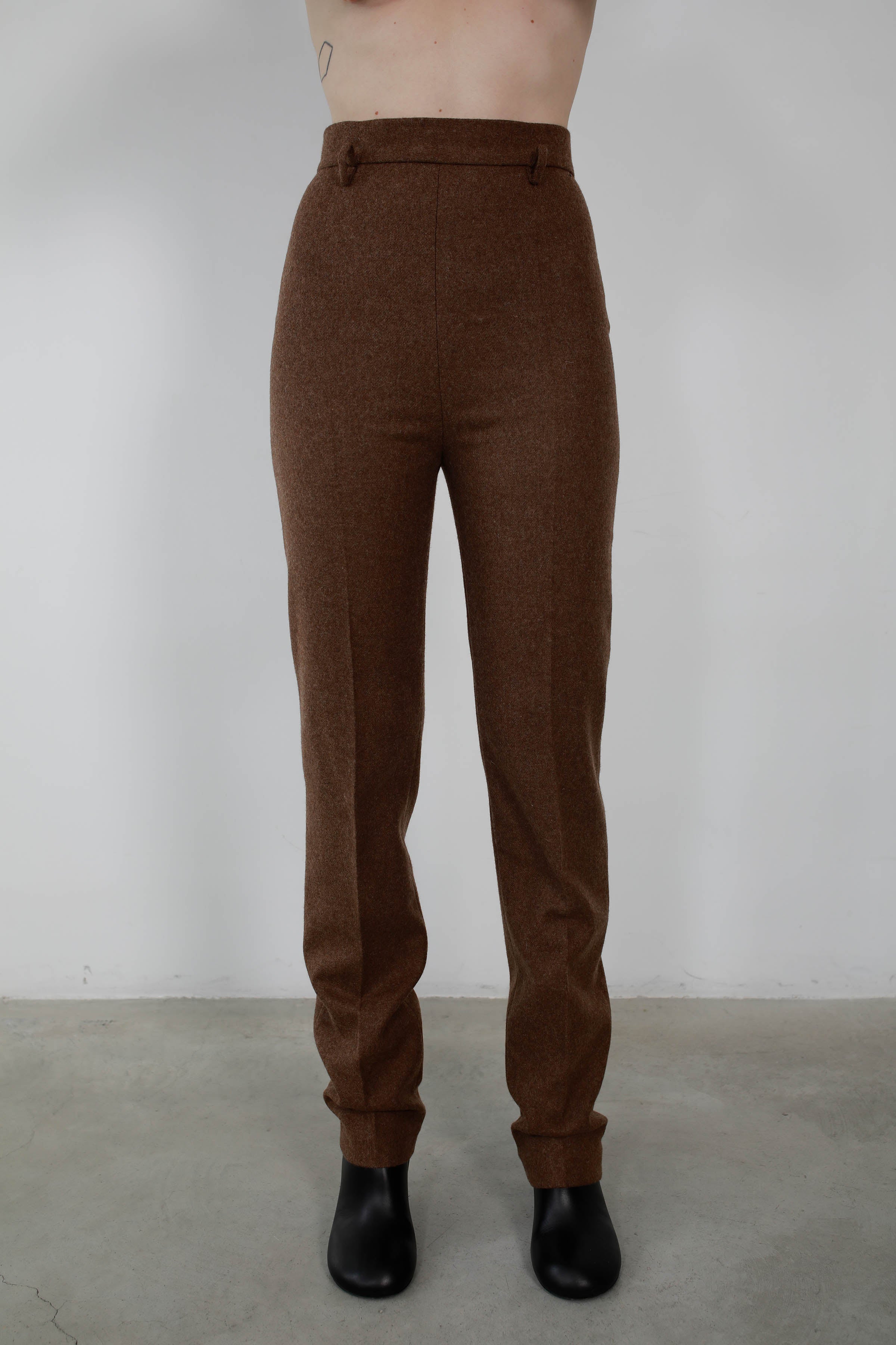 NUT WOOL SKINNY PANTS