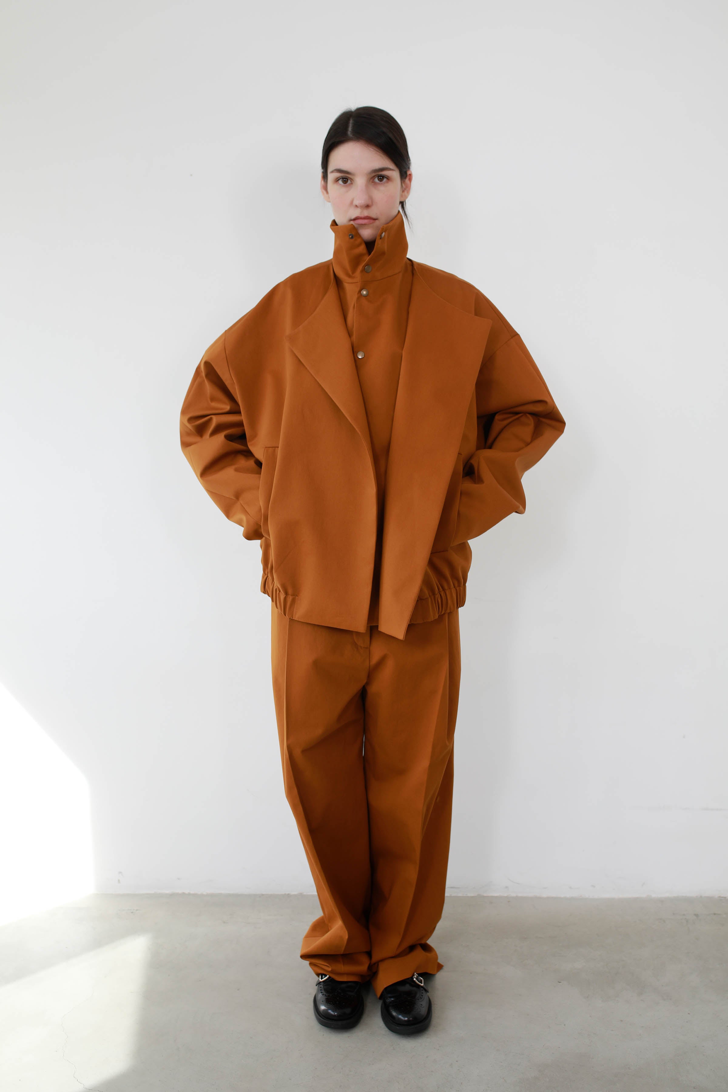 COTTON HONEY JACKET WITH DETACHABLE COLLAR