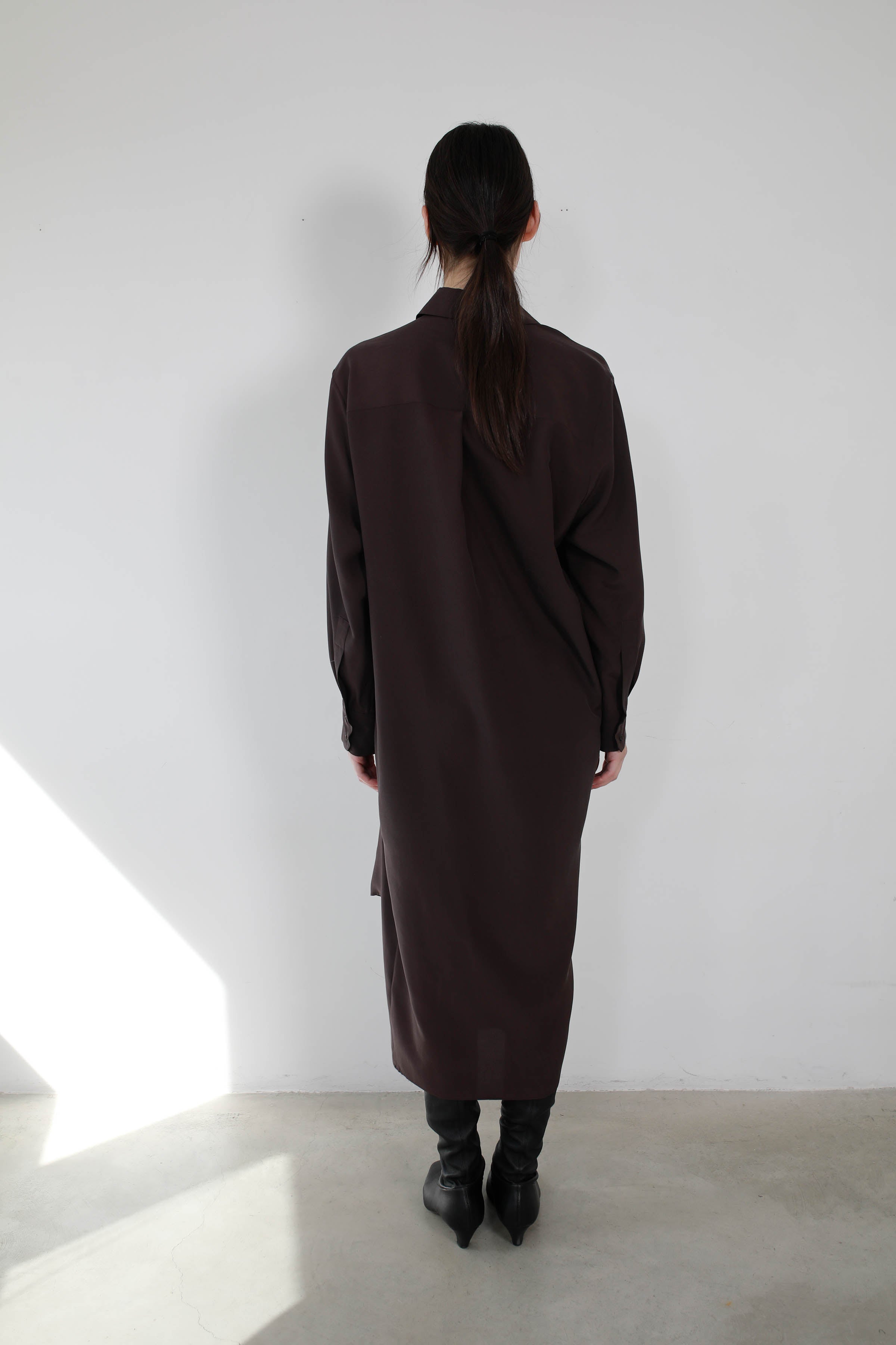 VESTIDO SEDA RECOGIDO LATERAL