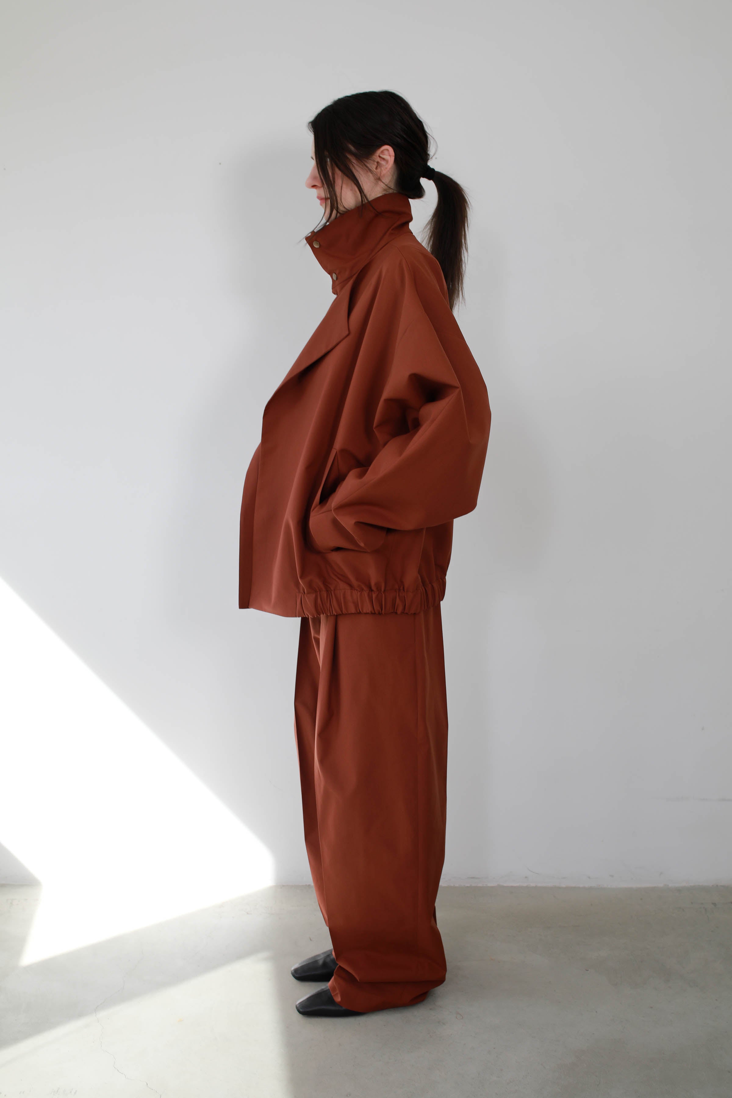 CAZADORA CON CUELLO DESMONTABLE LANA CLAY