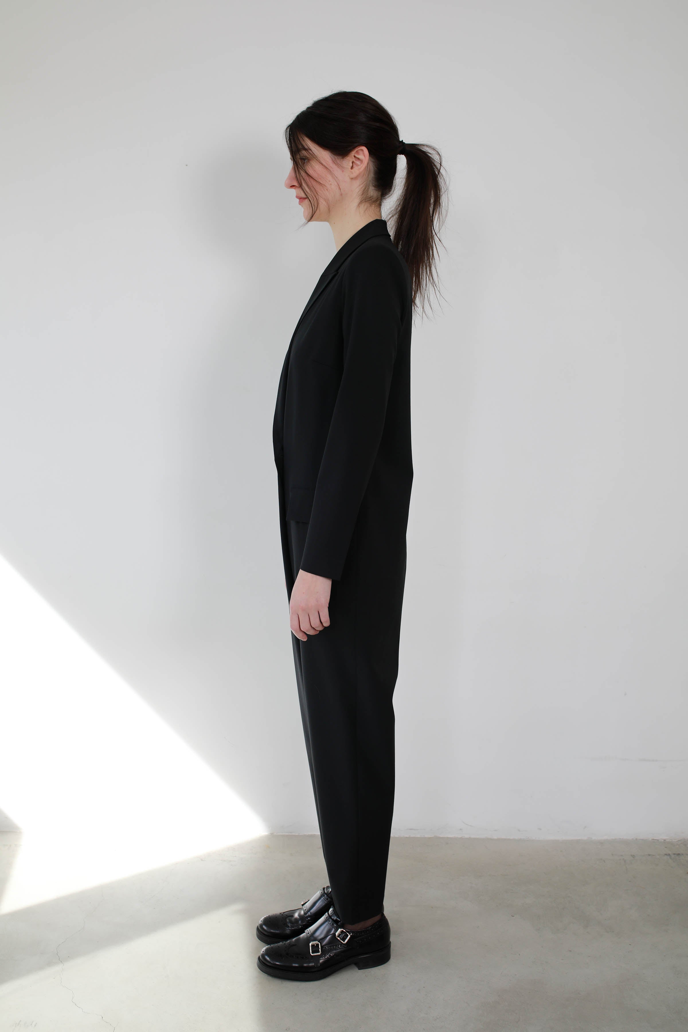 SMOKING JUMPSUIT IN ULTRALIGHT WOOL