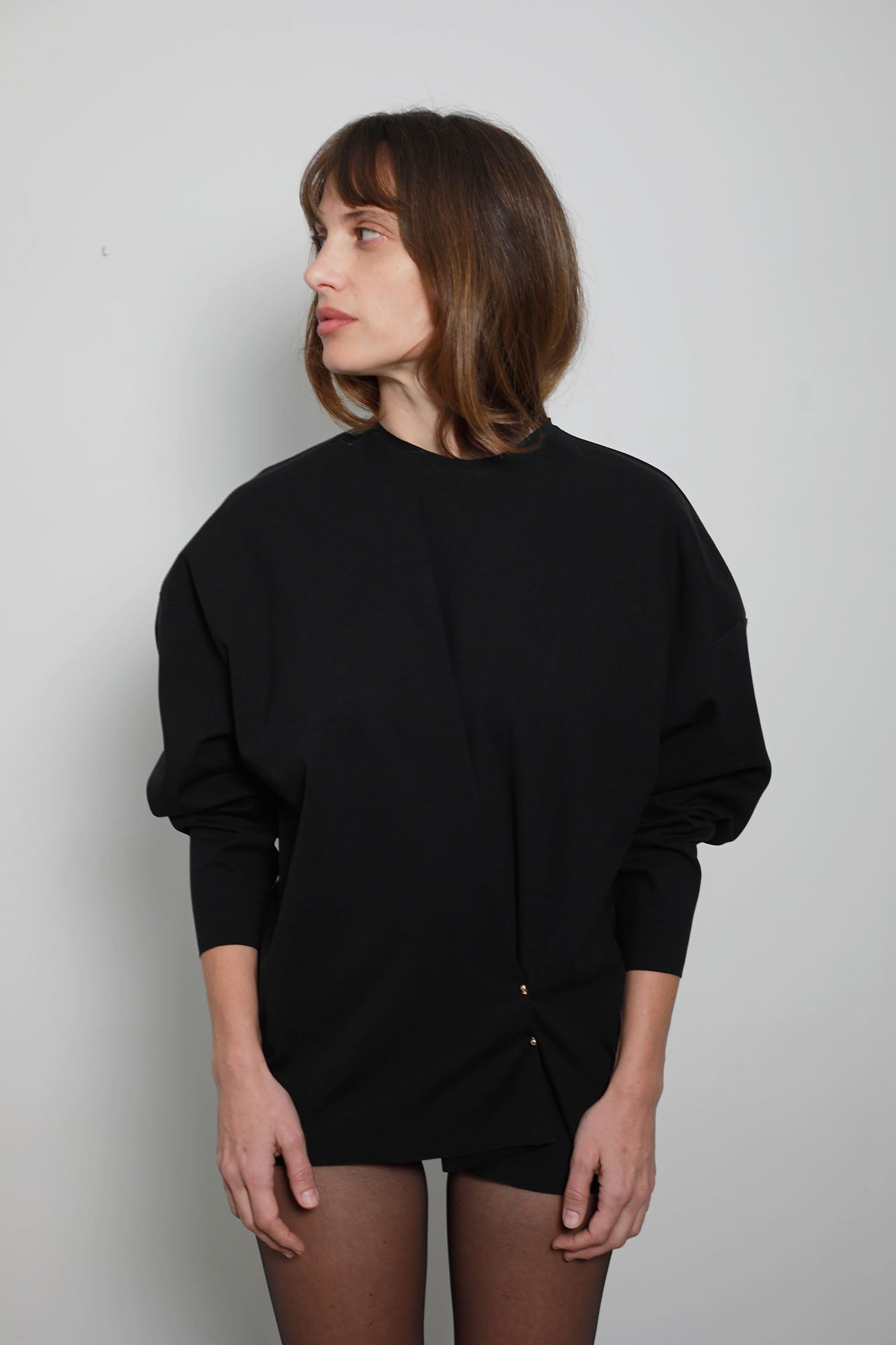 BLACK ORGANIC COTTON SWEATER