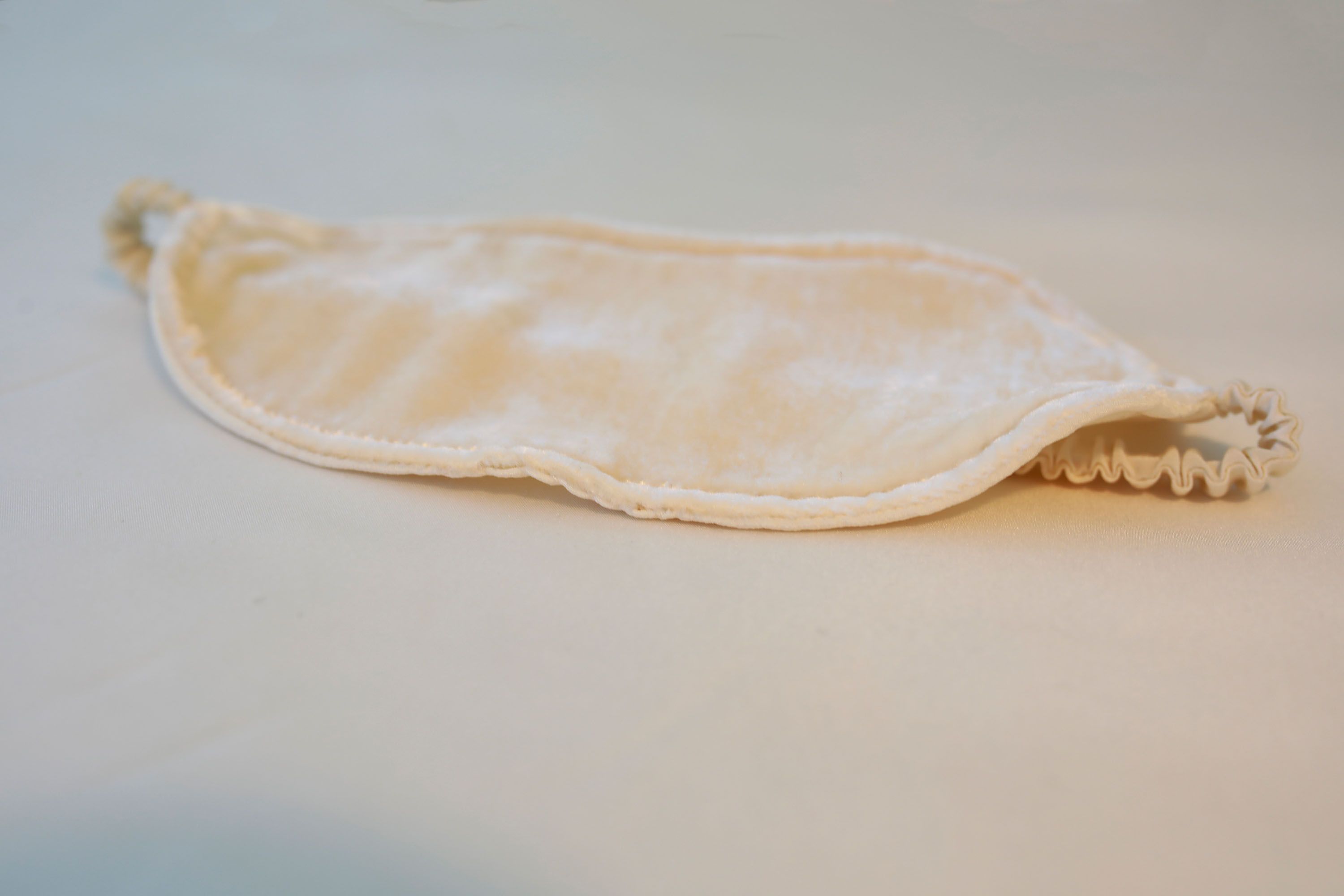 IVORY VELVET AND SILK MASK