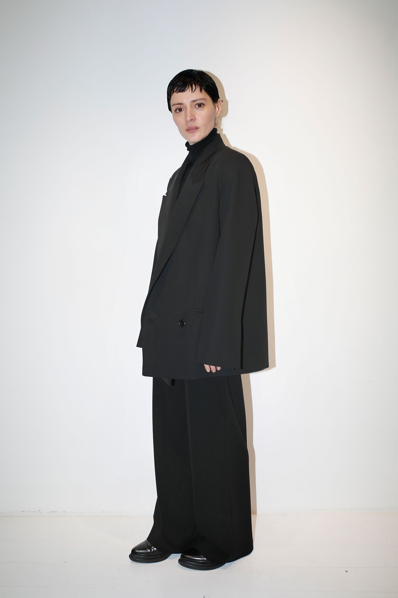 CHAQUETA SASTRE EN LANA NEGRA