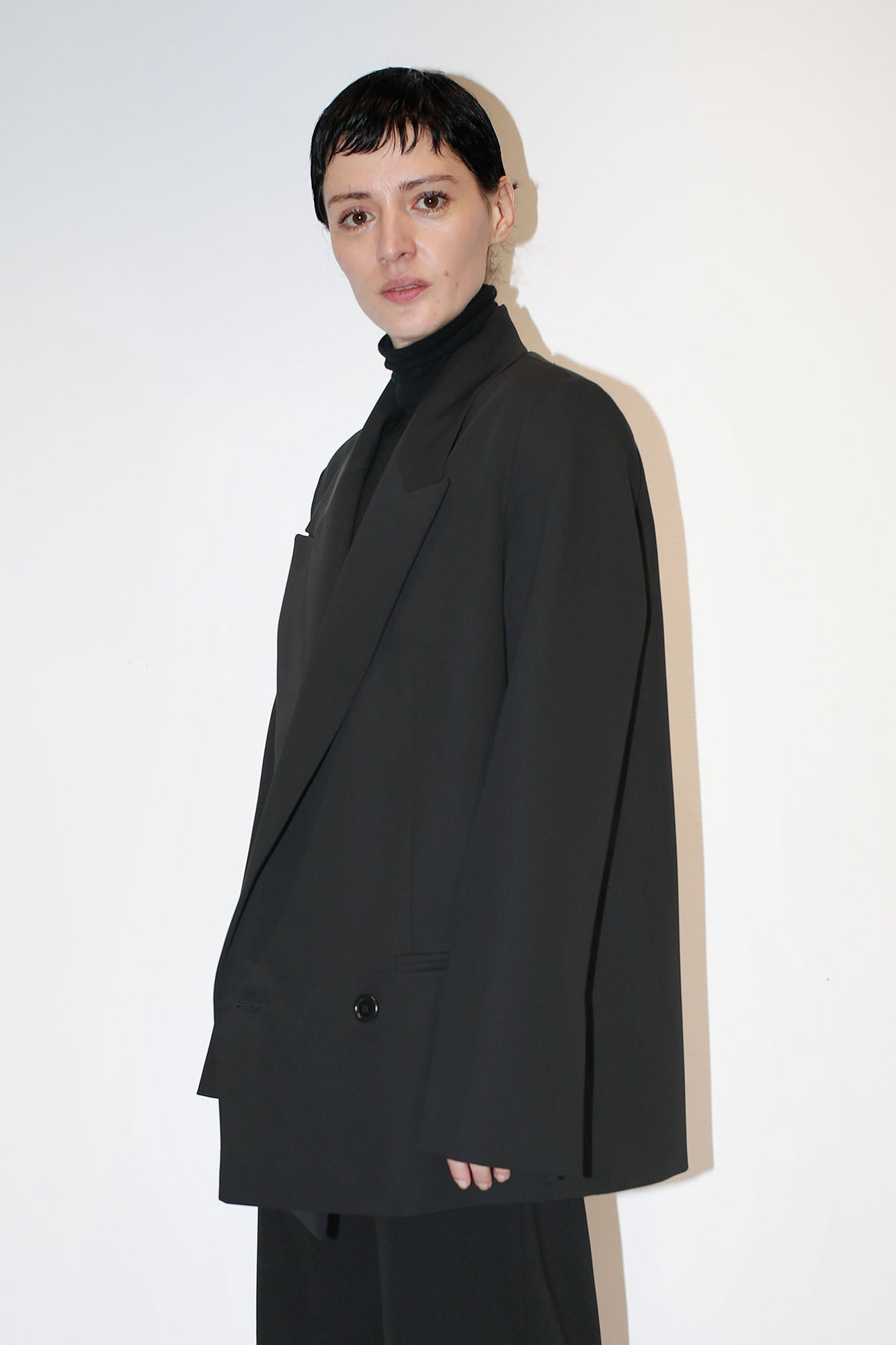 CHAQUETA SASTRE EN LANA NEGRA