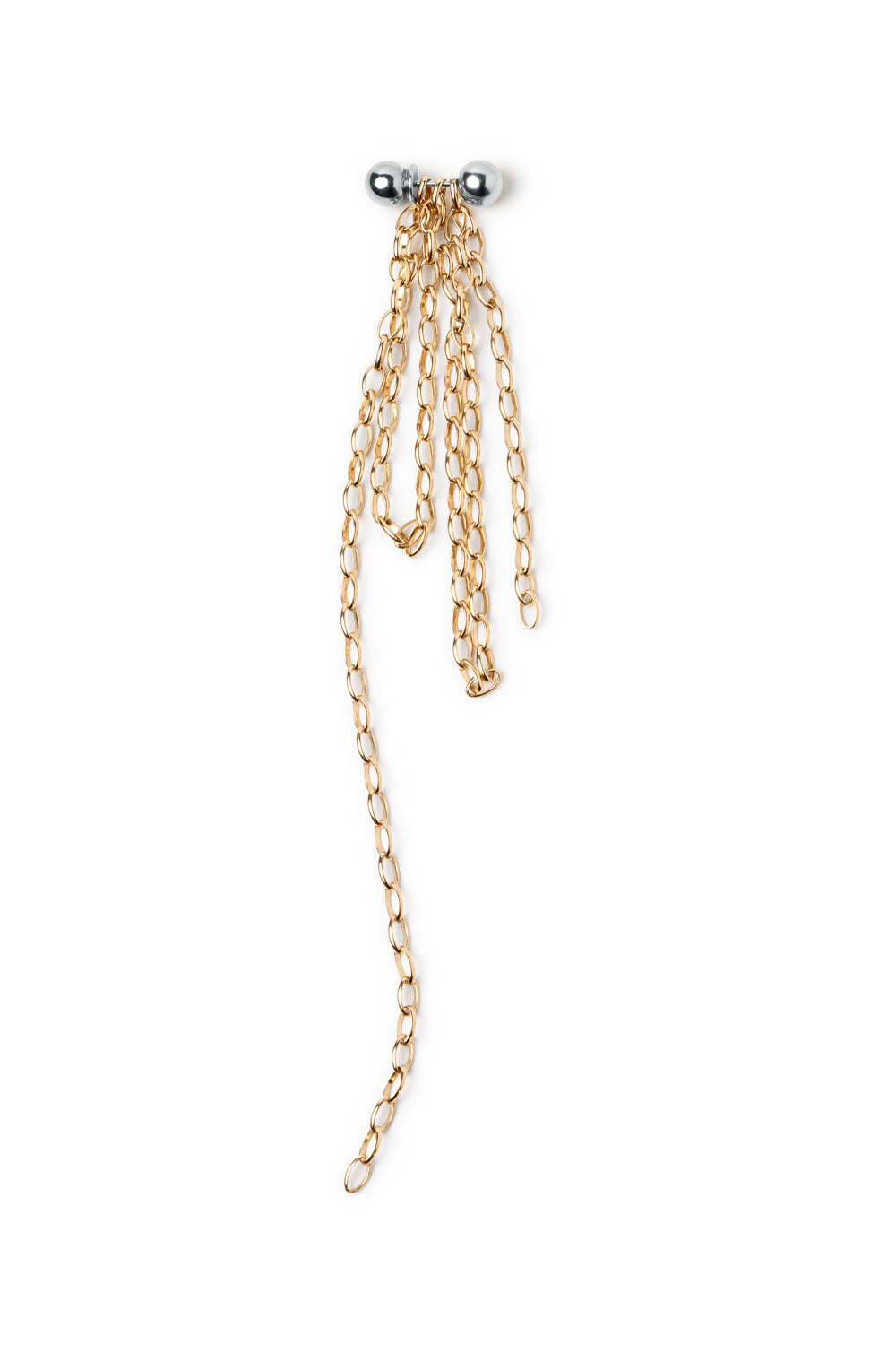 CHAIN EARRINGS WITH SILVER BALL PIECE C01O PO1 CPpend-MBP