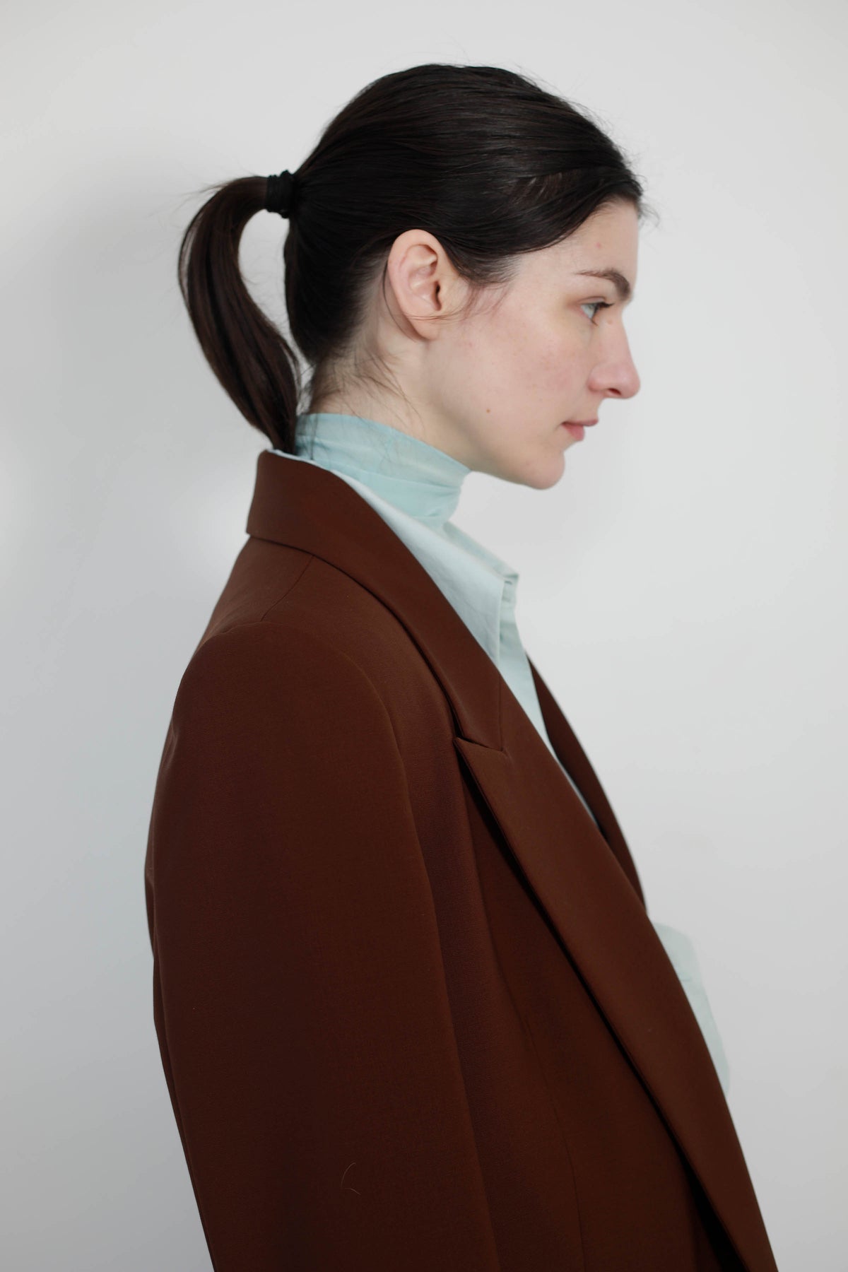 CHAQUETA SASTRE RECTA CON DOBLE CRUCE CHESNUT