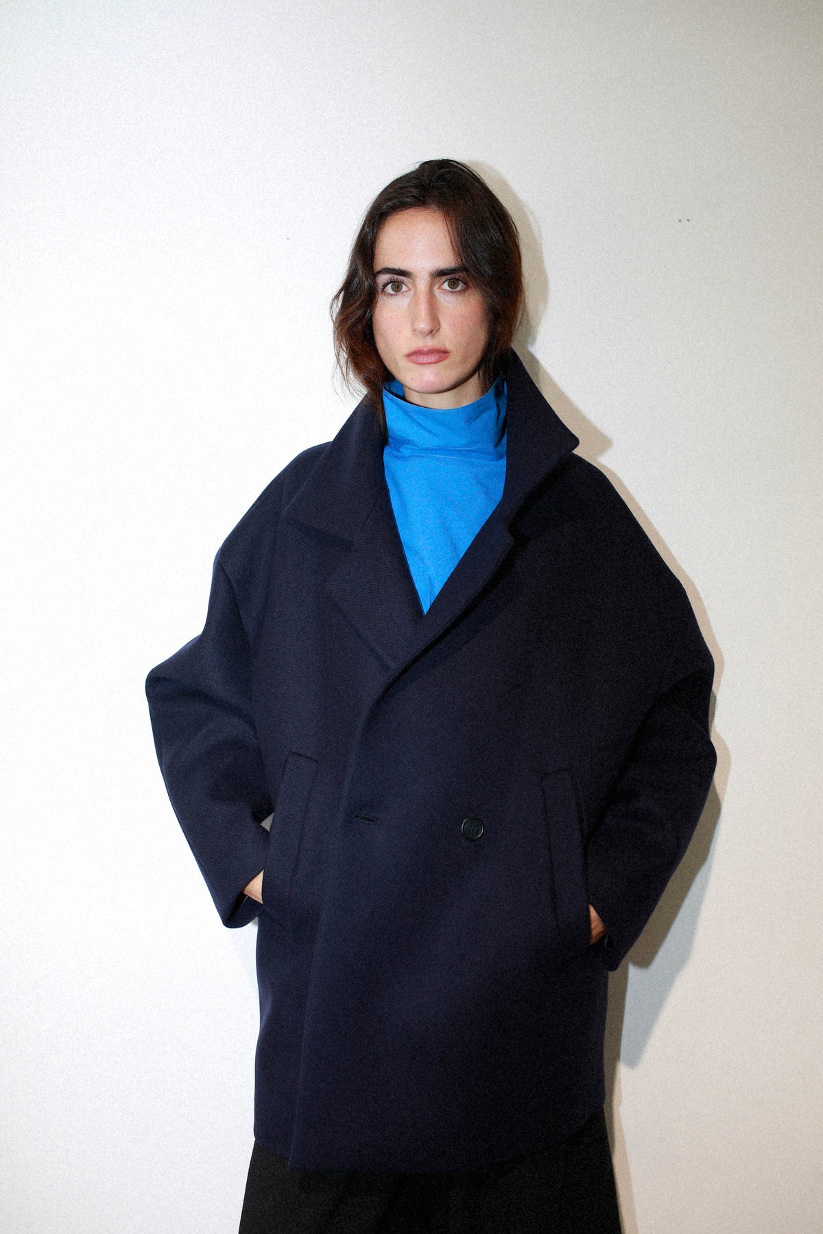 CHAQUETÓN ENVOLVENTE CRUZADO NAVY