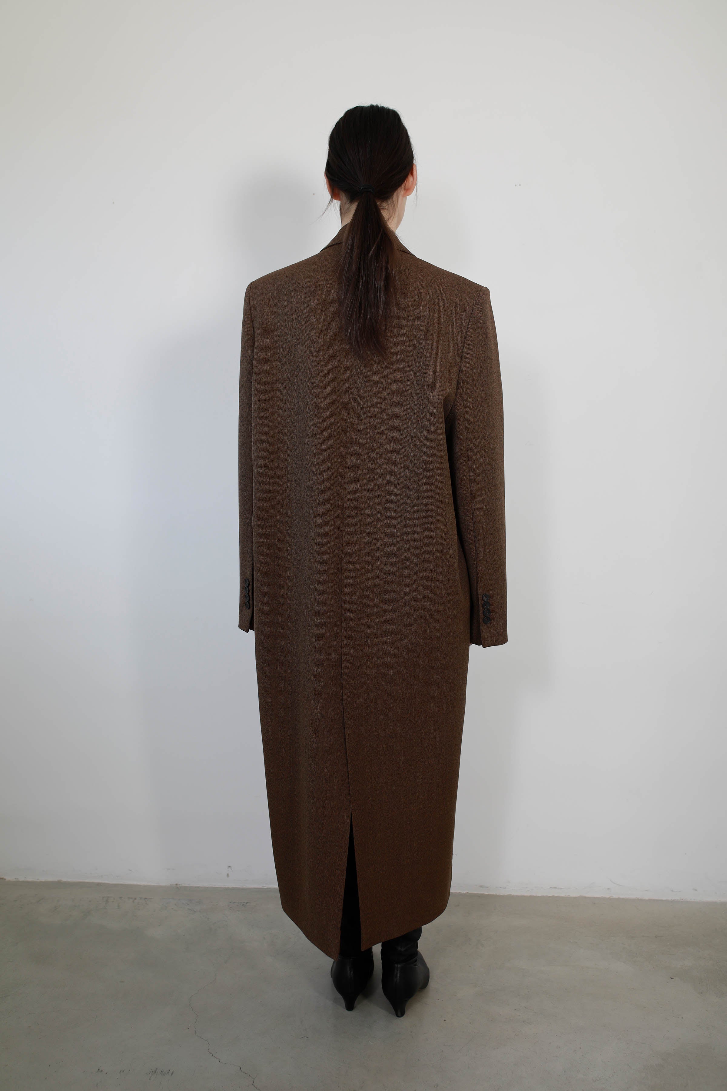 ABRIGO LARGO MASCULINO CON CINTURÓN BROWN