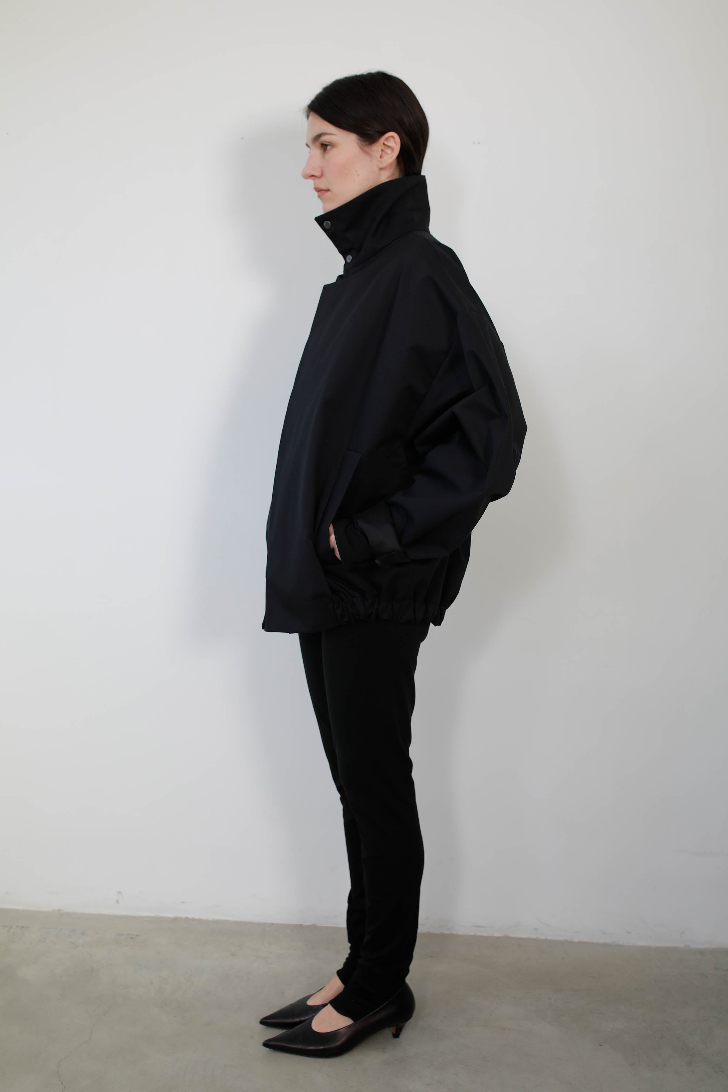 CAZADORA CON CUELLO DESMONTABLE COTTON BLACK