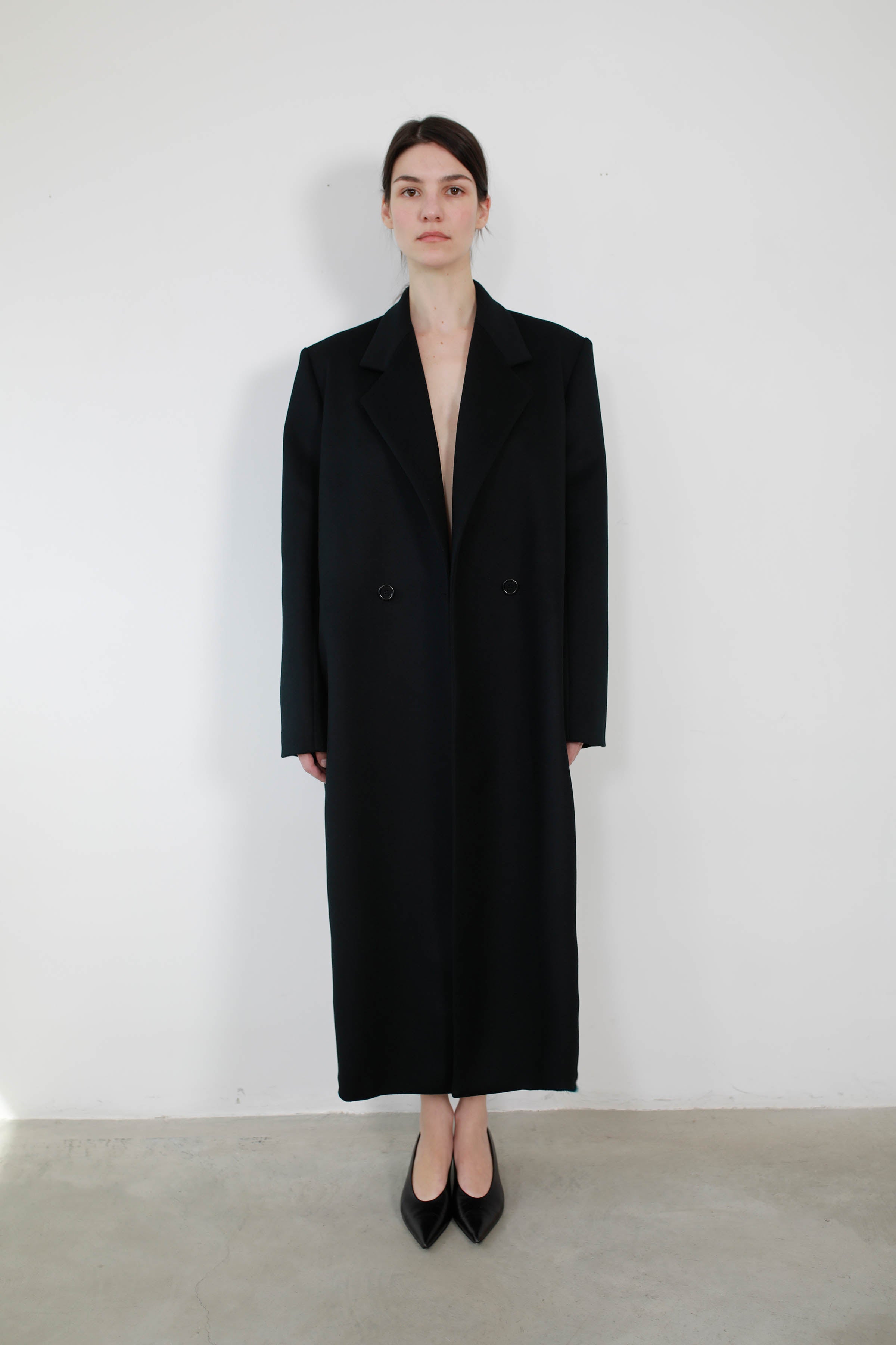 ABRIGO LARGO MASCULINO CON CINTURÓN NEGRO