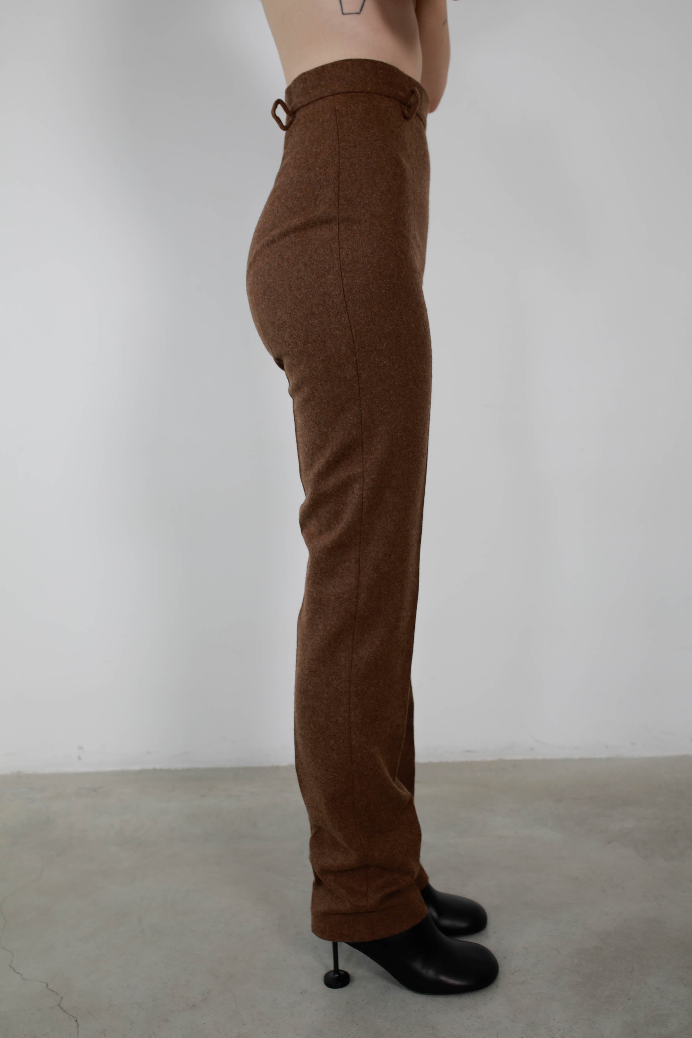 NUT WOOL SKINNY PANTS