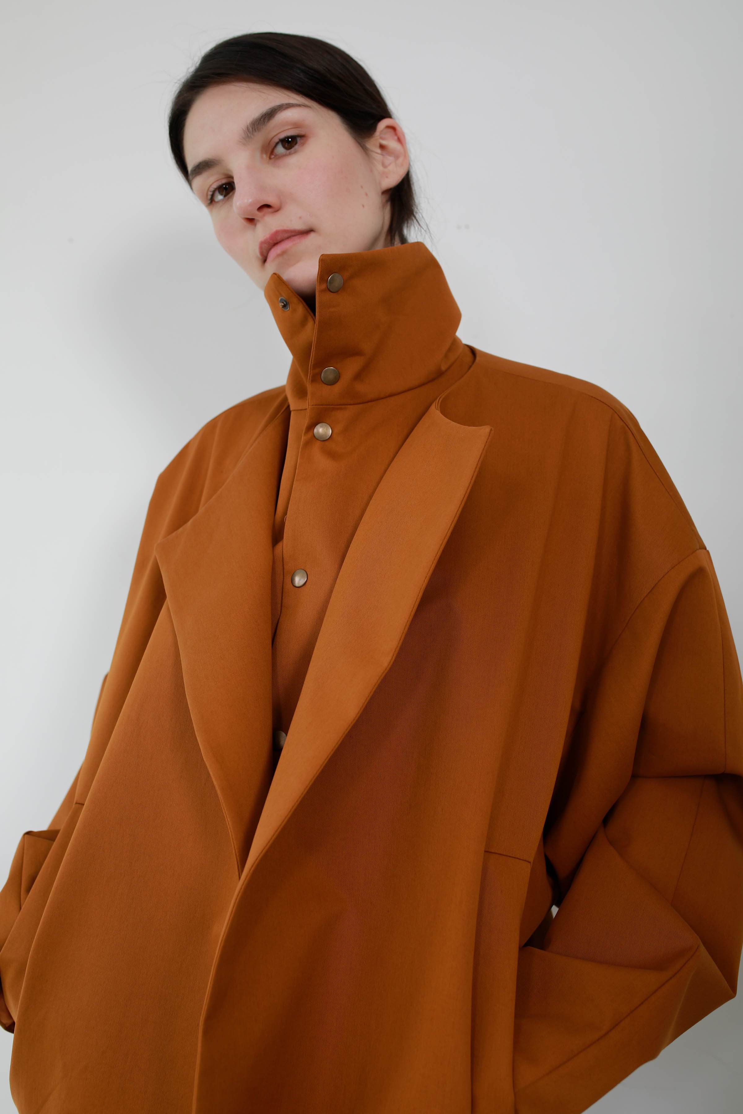 CAZADORA CON CUELLO DESMONTABLE COTTON HONEY