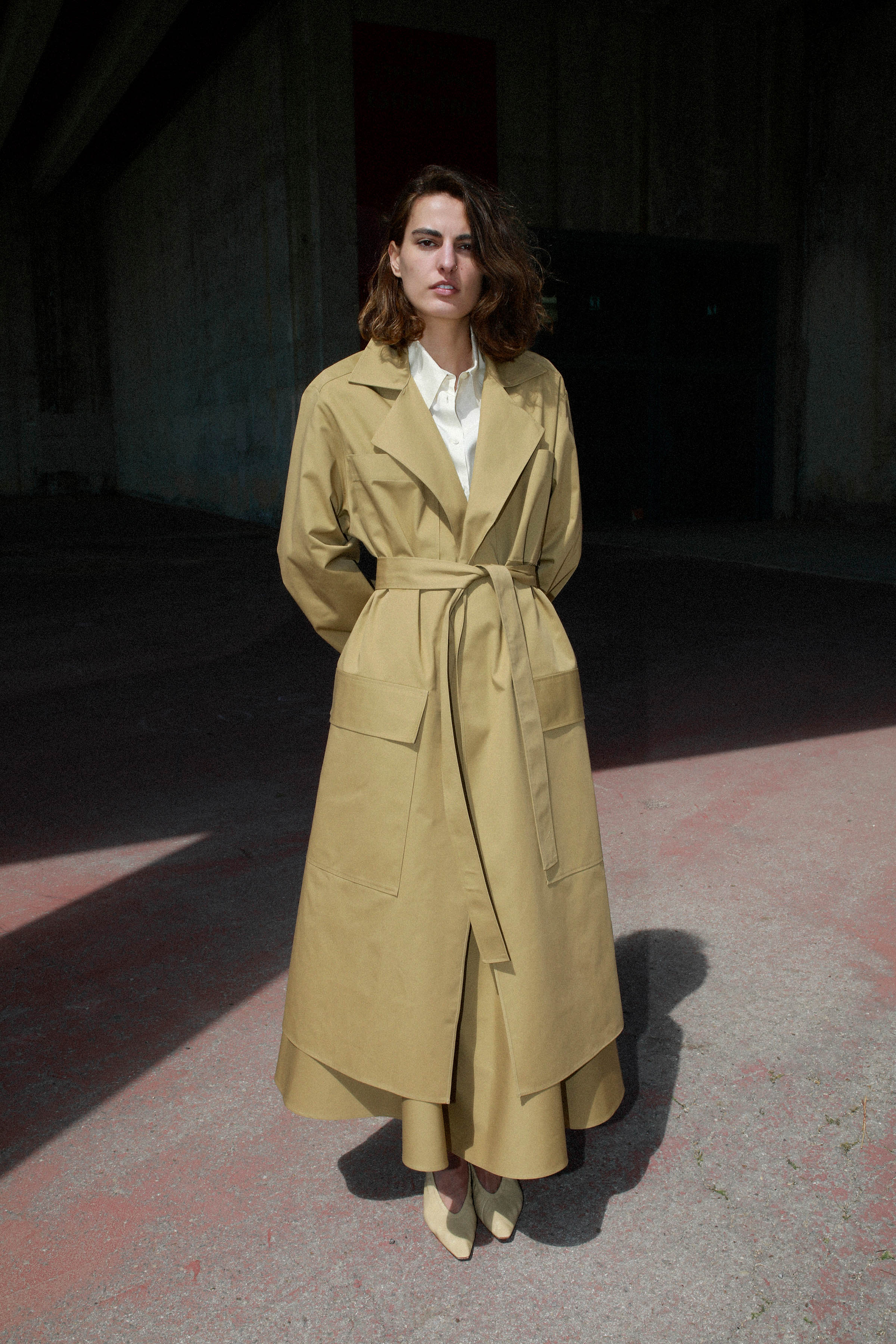 OVERSIZED COTTON GABARDINE