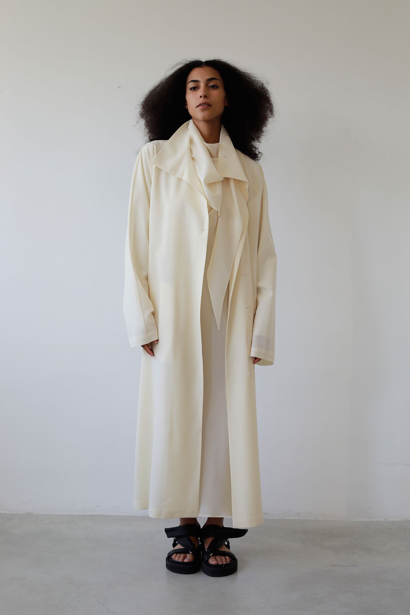 ULTRAFINE WOOL TRENCH DRESS