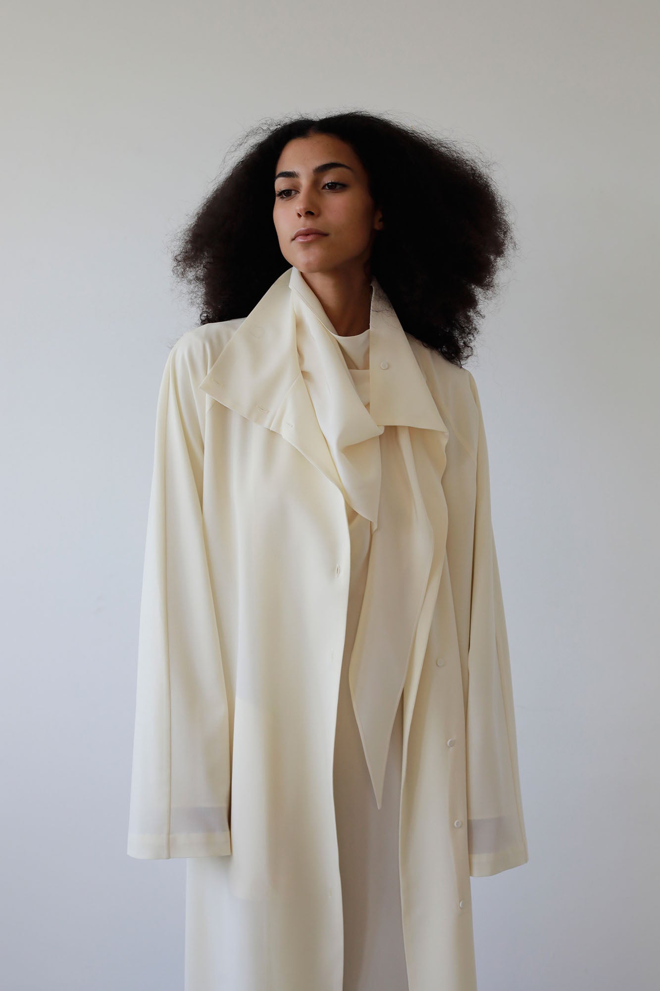 ULTRAFINE WOOL TRENCH DRESS