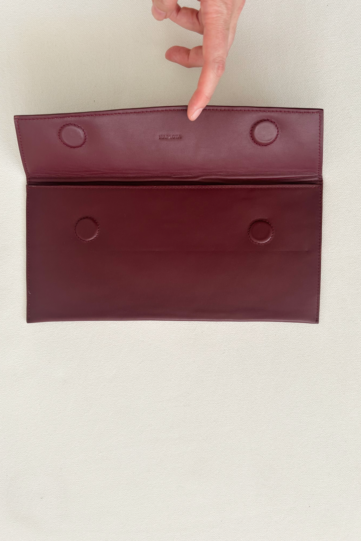 BOLSO DE MANO M EN CUERO BURGUNDY