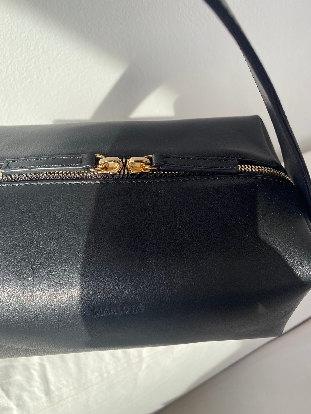 BLACK LEATHER BOXBAG